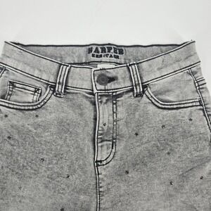 Harper Heritage Gray Acid Wash Star Studded Skinny Jeans Women Size 26 GUC